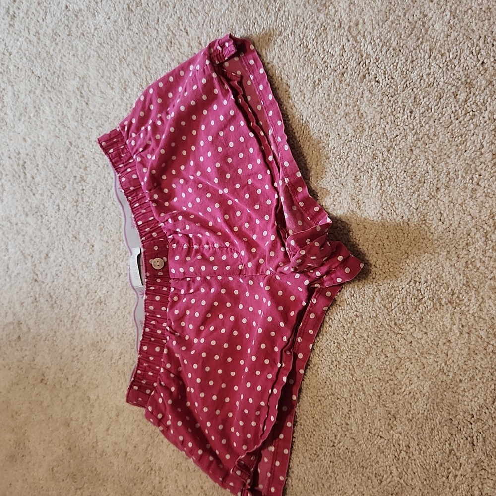 Pink polka dot shorts